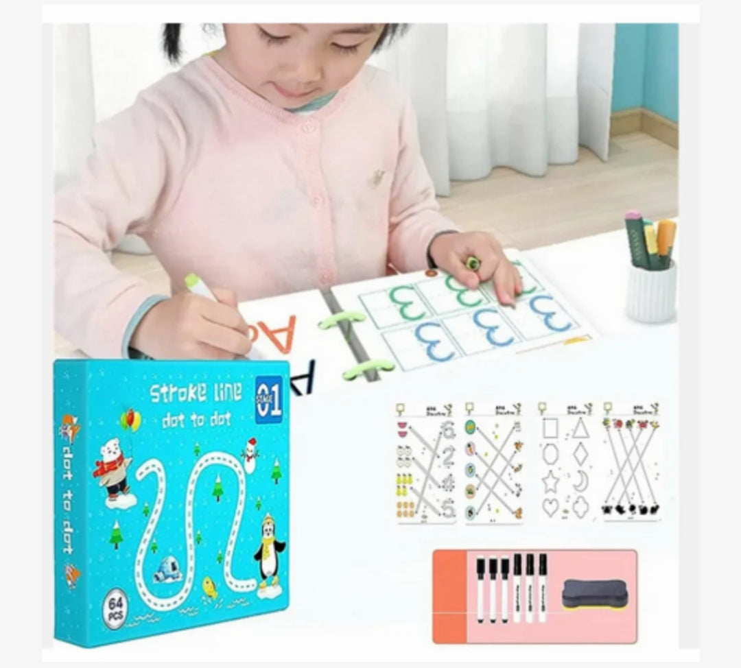 Cahiers de traçage, effaçables, pour enfants