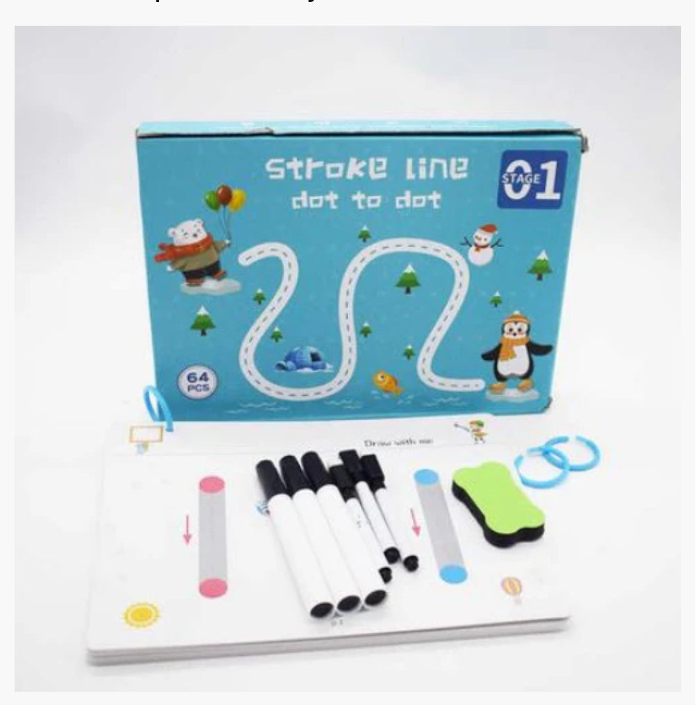 Cahiers de traçage, effaçables, pour enfants
