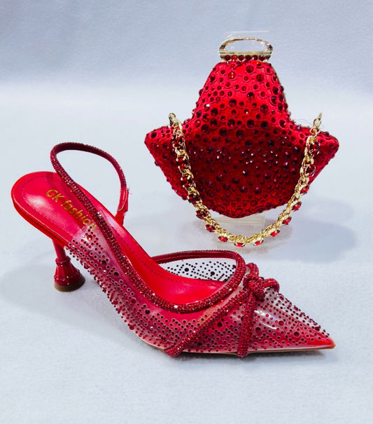 Chaussures & Pochette à Strass