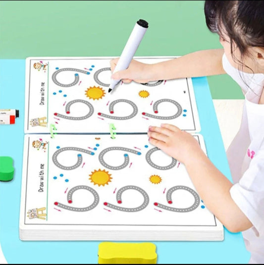 Cahiers de traçage, effaçables, pour enfants